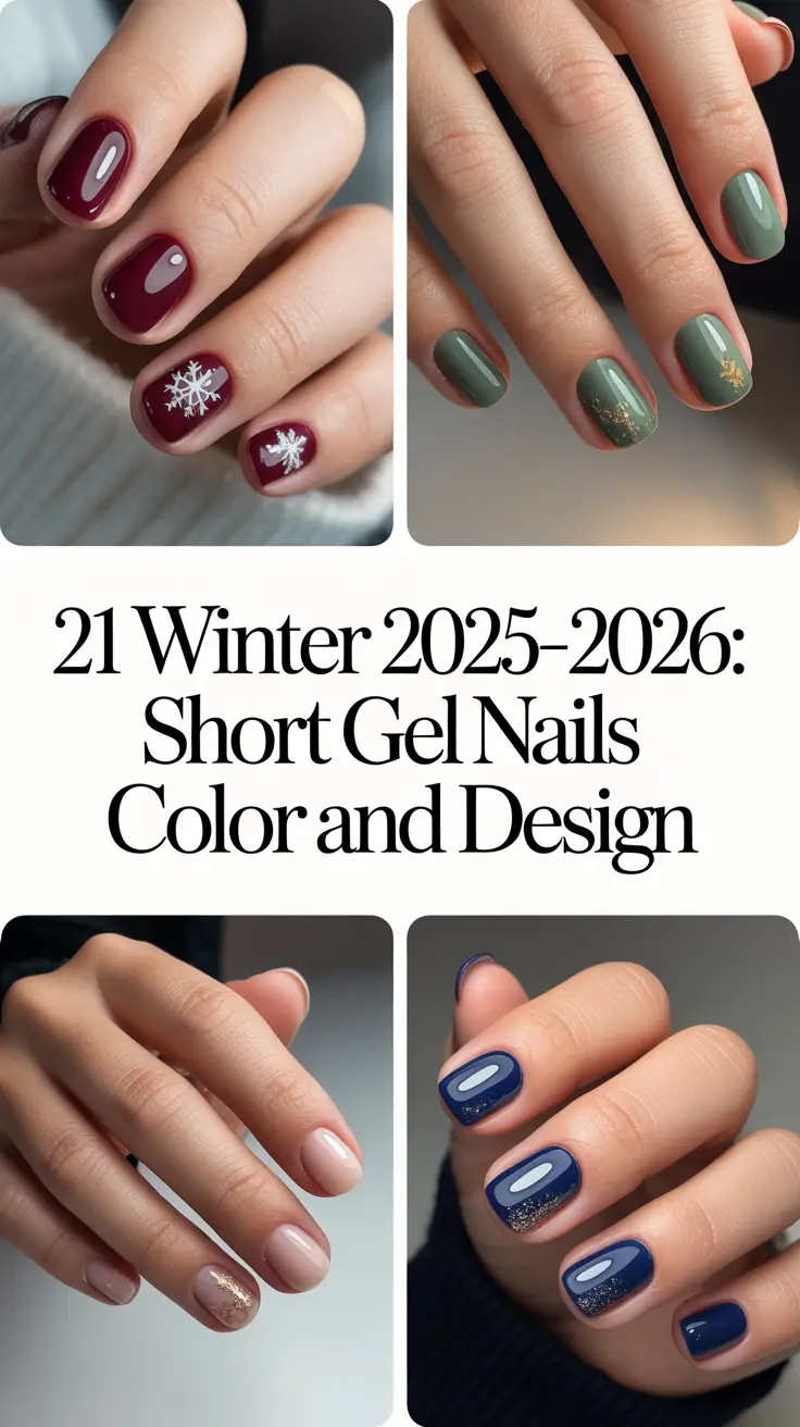 Winter 2025–2026: Short Gel Nails Color and Design – Classy, Simple & Cozy Trends for the Season