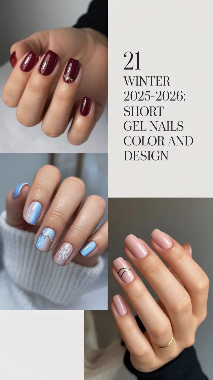 Winter 2025–2026: Short Gel Nails Color and Design – Classy, Simple & Cozy Trends for the Season