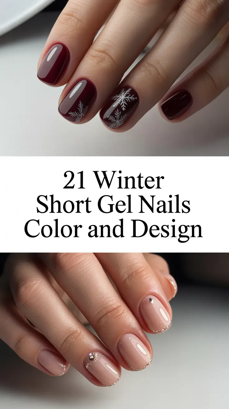 Winter 2025–2026: Short Gel Nails Color and Design – Classy, Simple & Cozy Trends for the Season