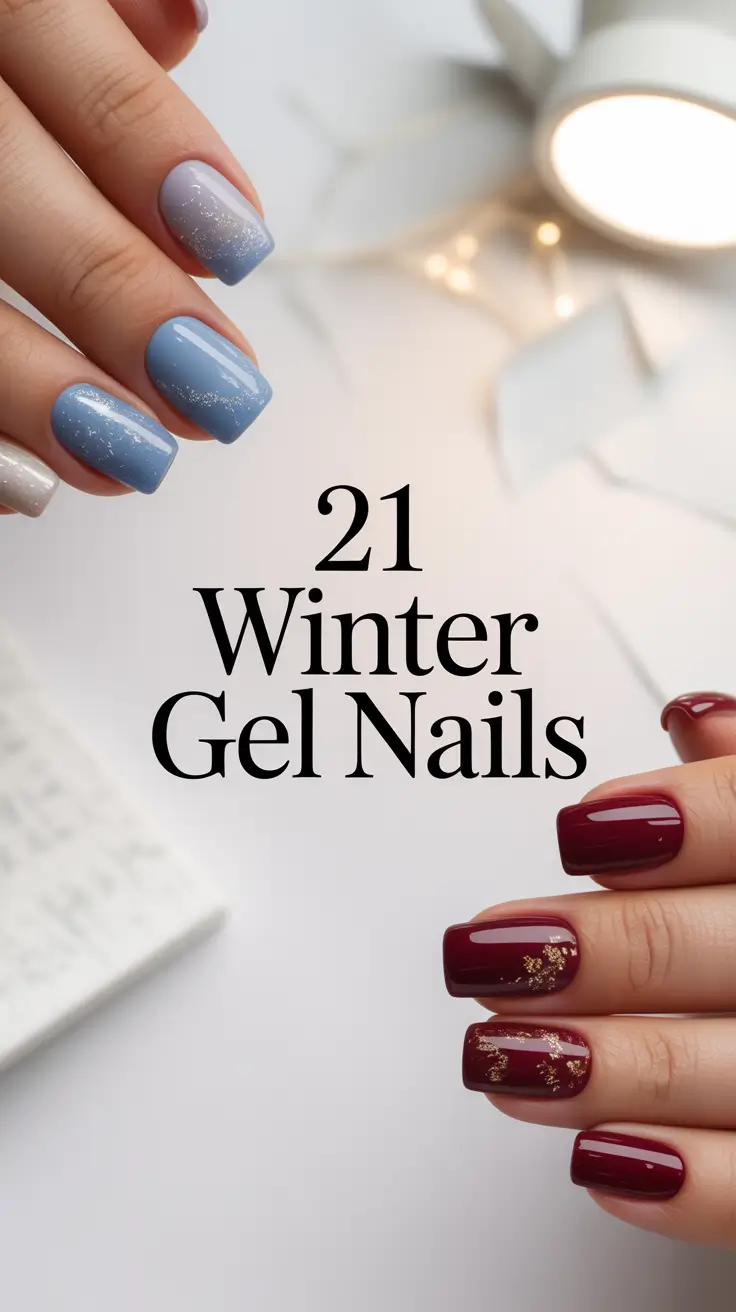 Winter Gel Nails 2025–2026: Classy, Cute & Easy Ideas for Short Almond Designs