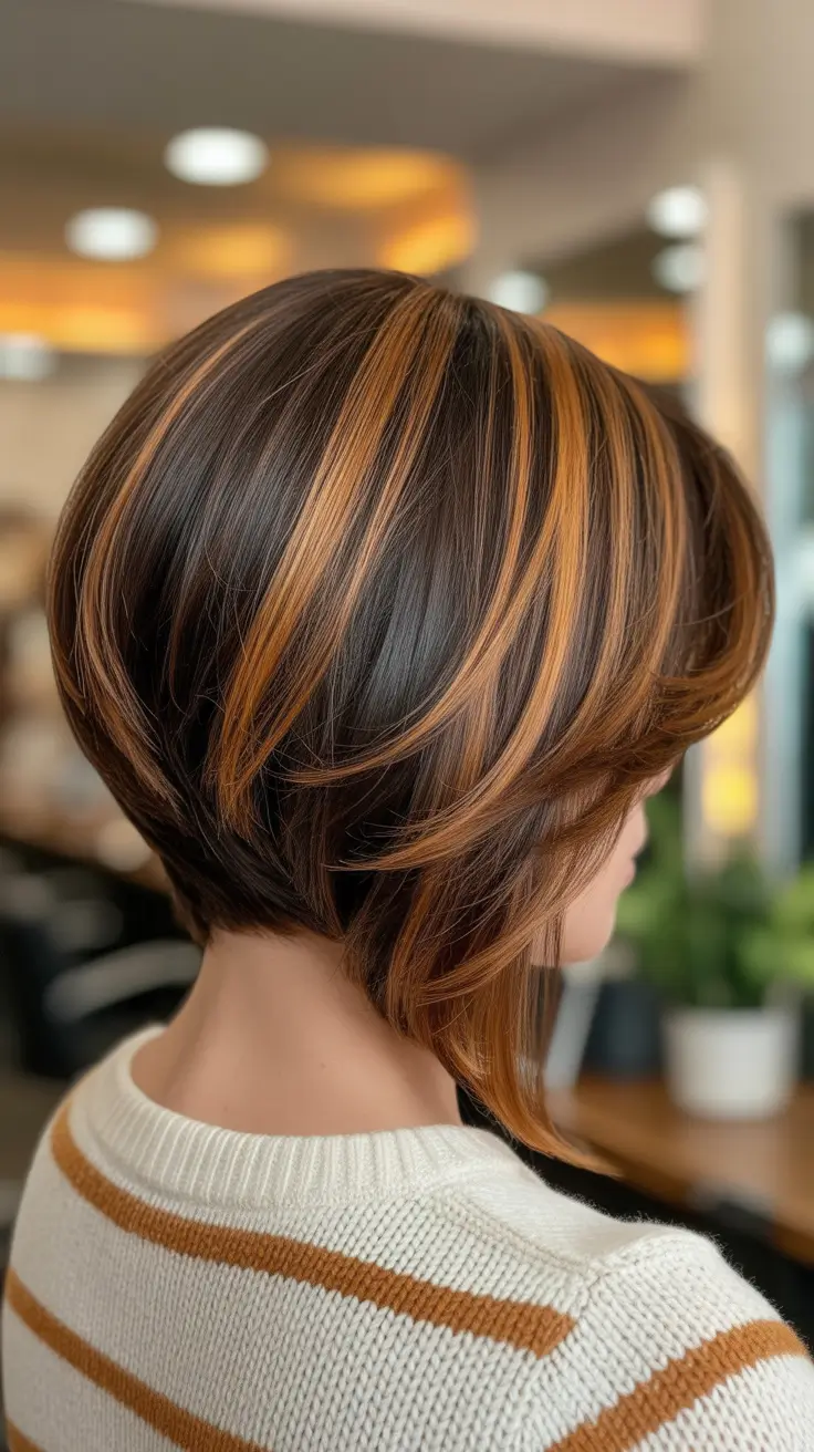 Balayage Hair Color Ideas 2026 Amber Copper Balayage Pixie-Bob