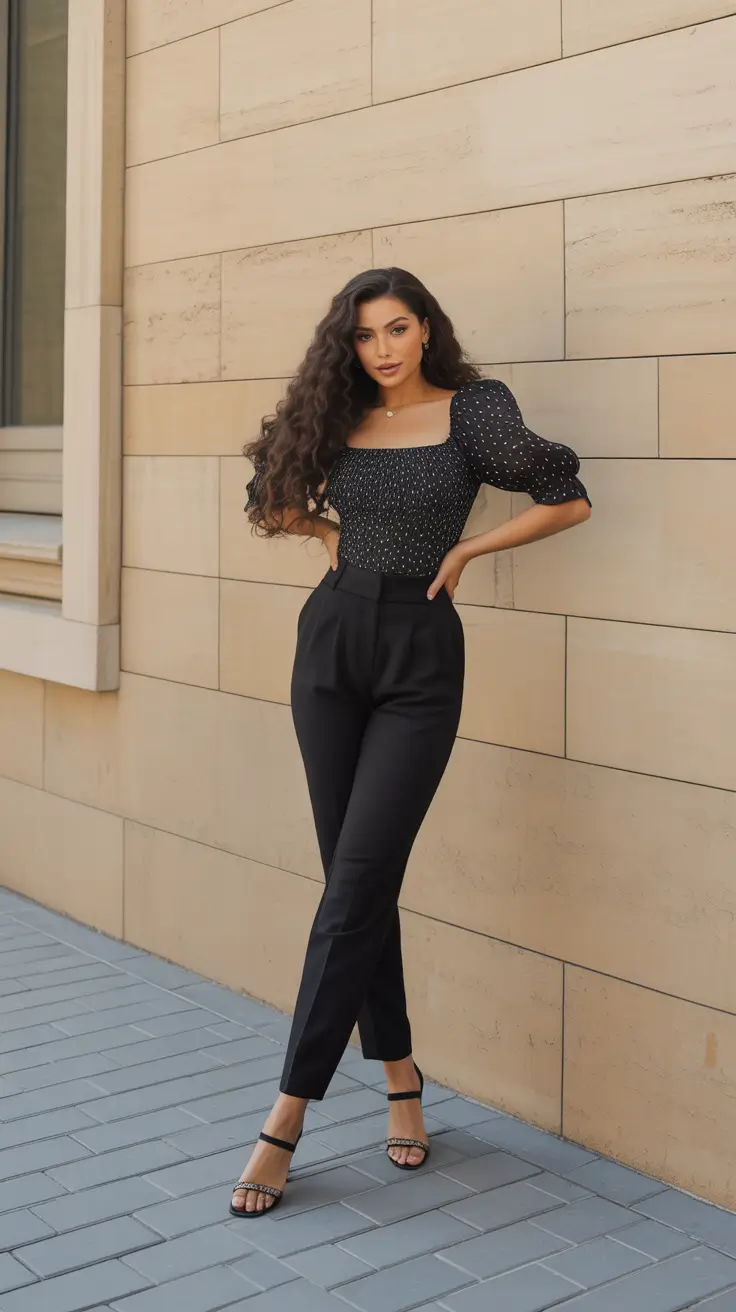 business casual outfits women Polished in Black