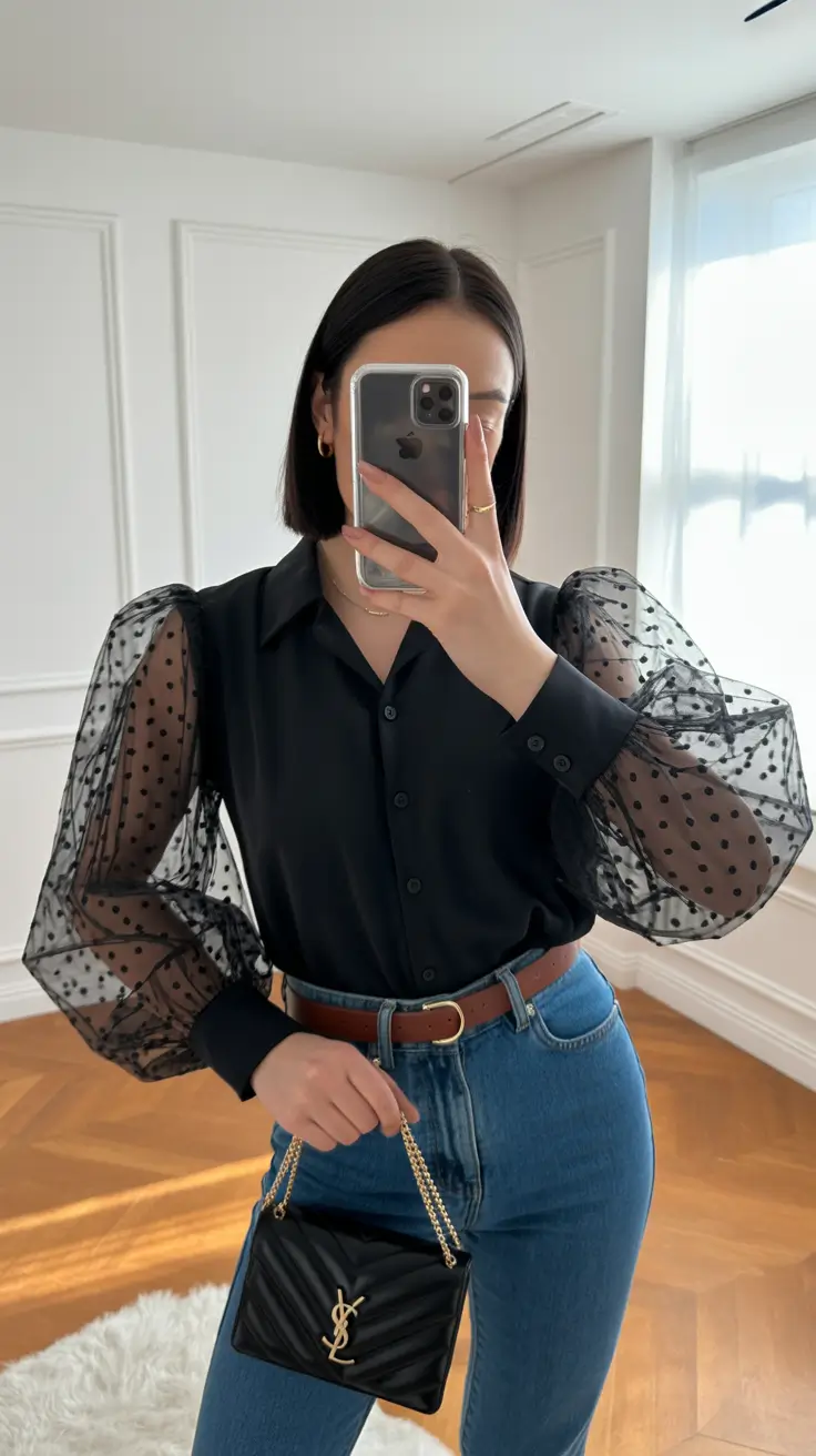 business casual outfits women Chic Transparency