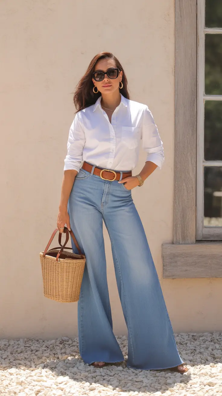 casual outfits 2026 Classic White Shirt