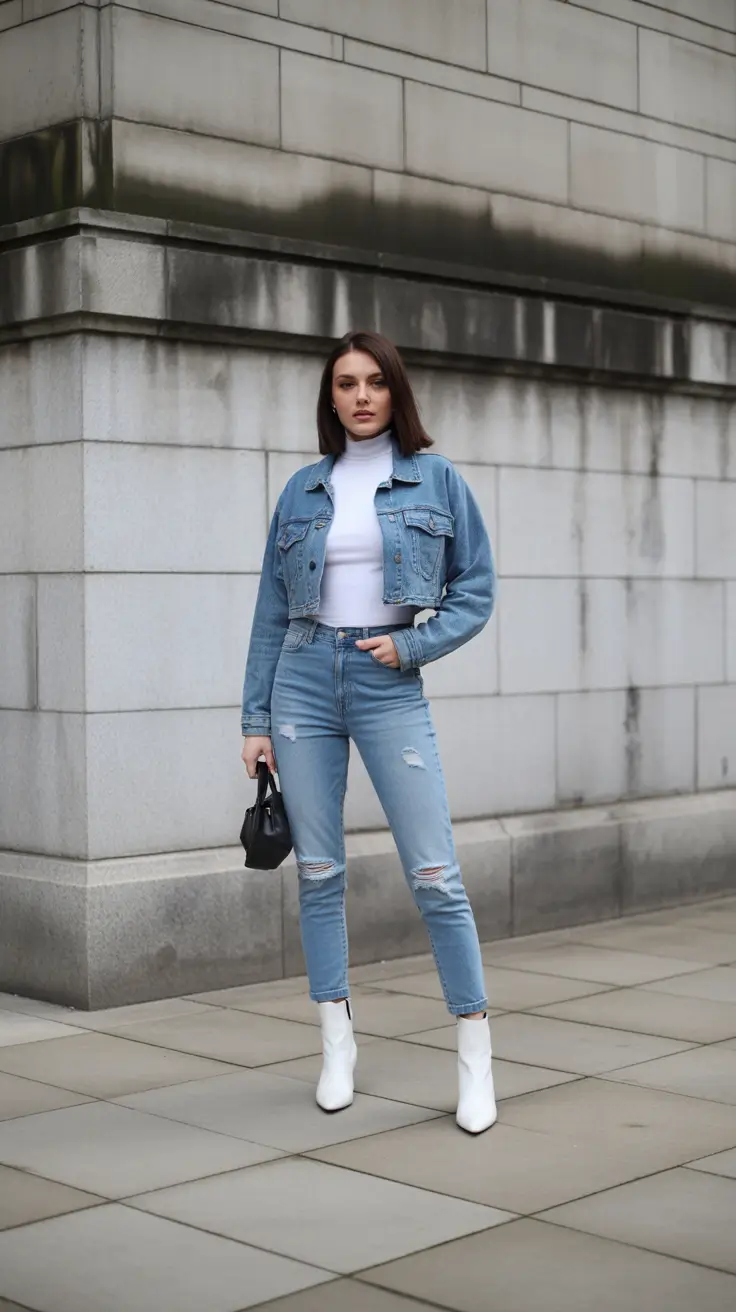 casual outfits 2026 Double Denim