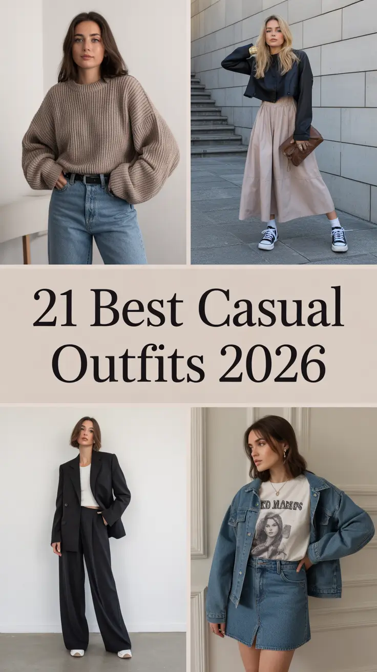 Best Casual Outfits 2026: Chic, Comfy & Classy Fashion Ideas for Women