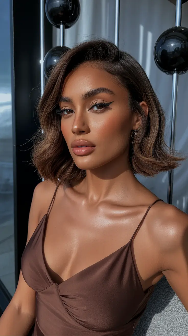 Best hair color for brown skin 2026 Bronzed Balayage Glow