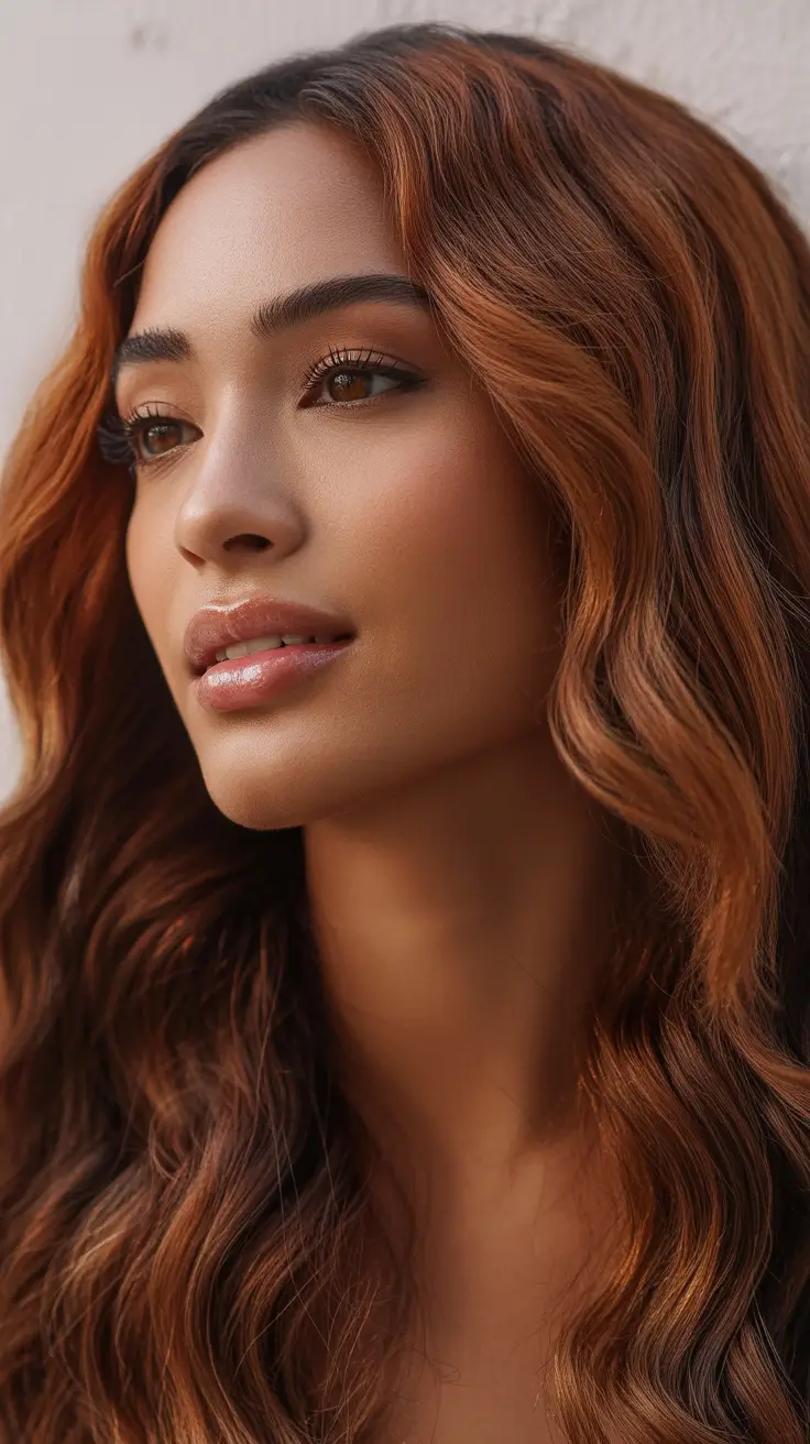 Best hair color for brown skin 2026 Golden Light Balayage