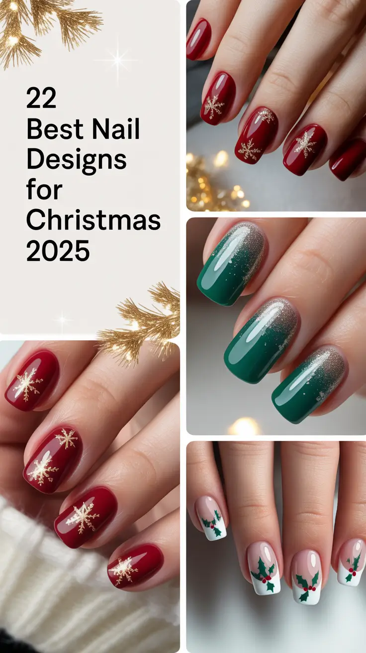 Best Nail Designs for Christmas 2025: Cute, Easy & Sparkling Holiday Ideas