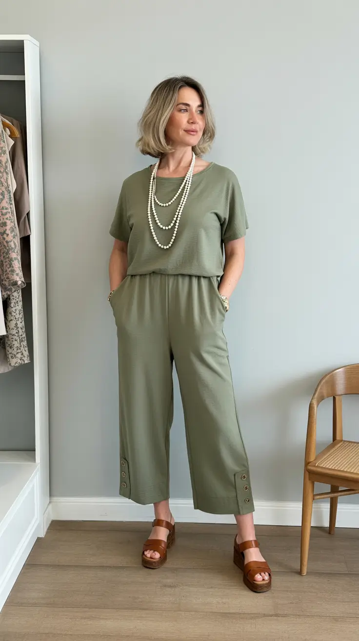 Best outfits for women over 50 in 2026 - Earthy Comfort with a Touch of Soft Glam