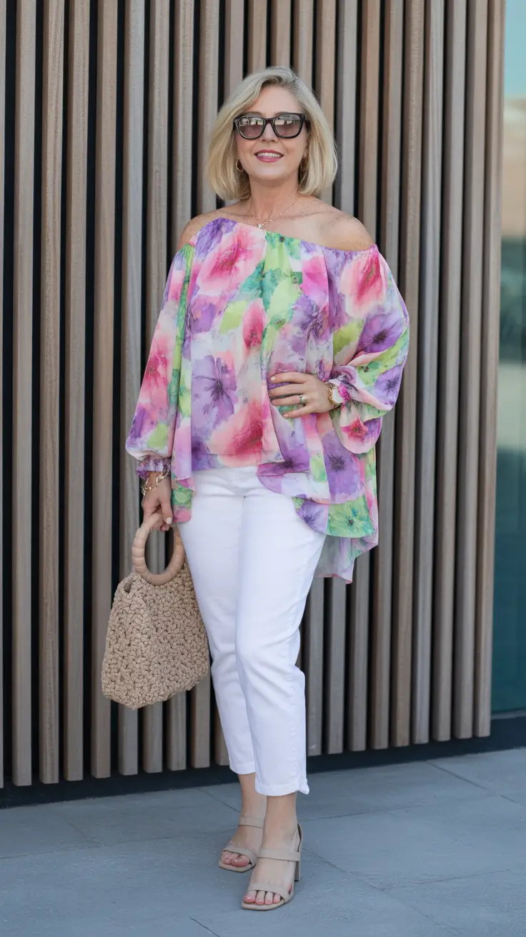 Best outfits for women over 50 in 2026 - Watercolor Florals for Romantic Summer Days