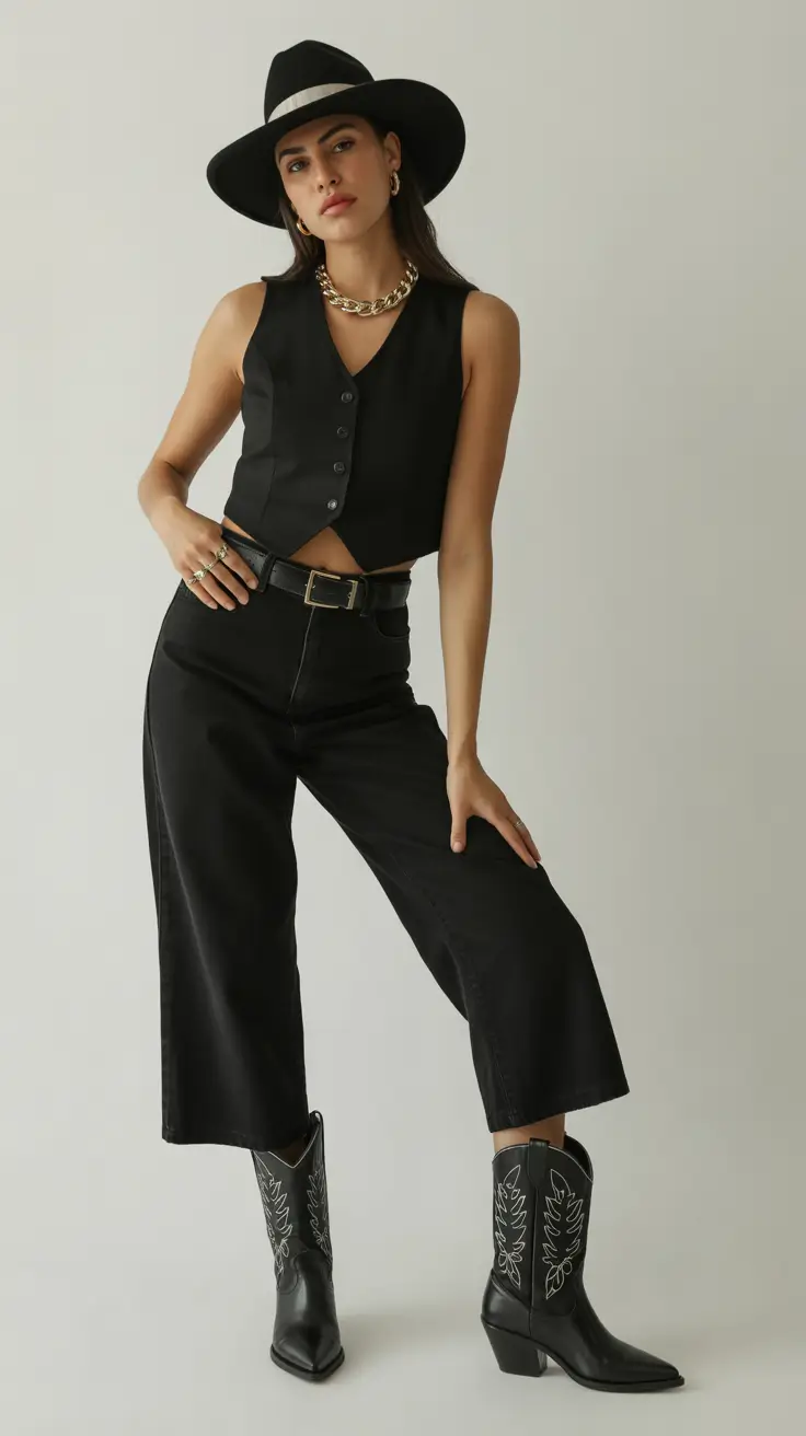 Best rodeo outfits 2026 Modern Noir Cowgirl