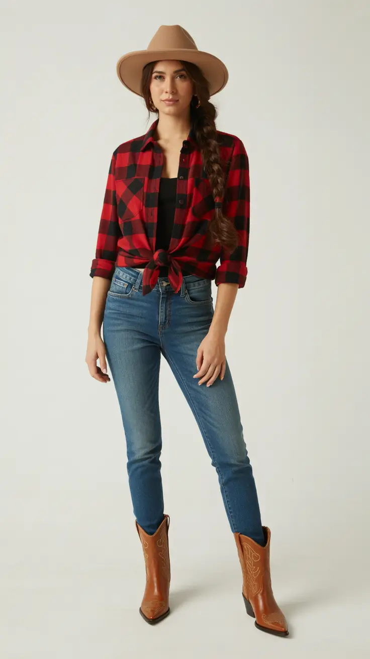 Best rodeo outfits 2026 Classic Check and Denim Revival