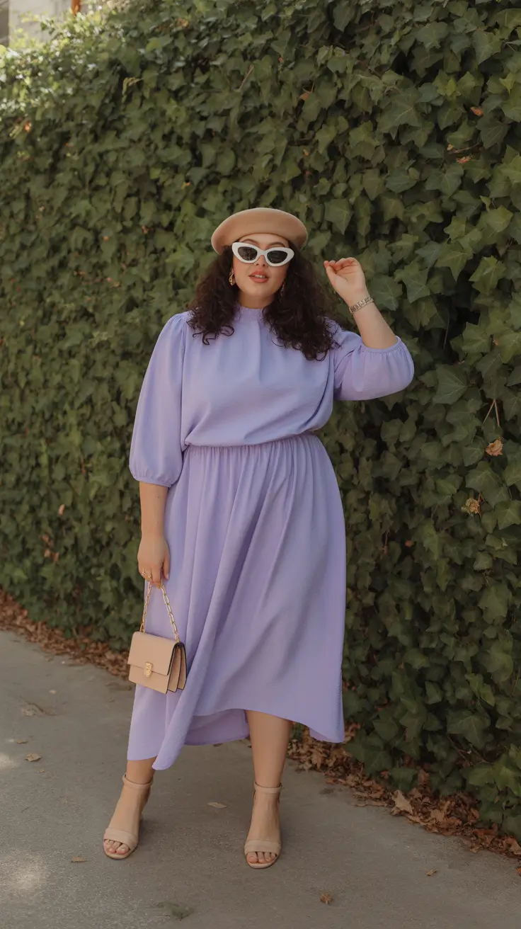 plus size outfits 2026 Lavender Dream in Soft Elegance