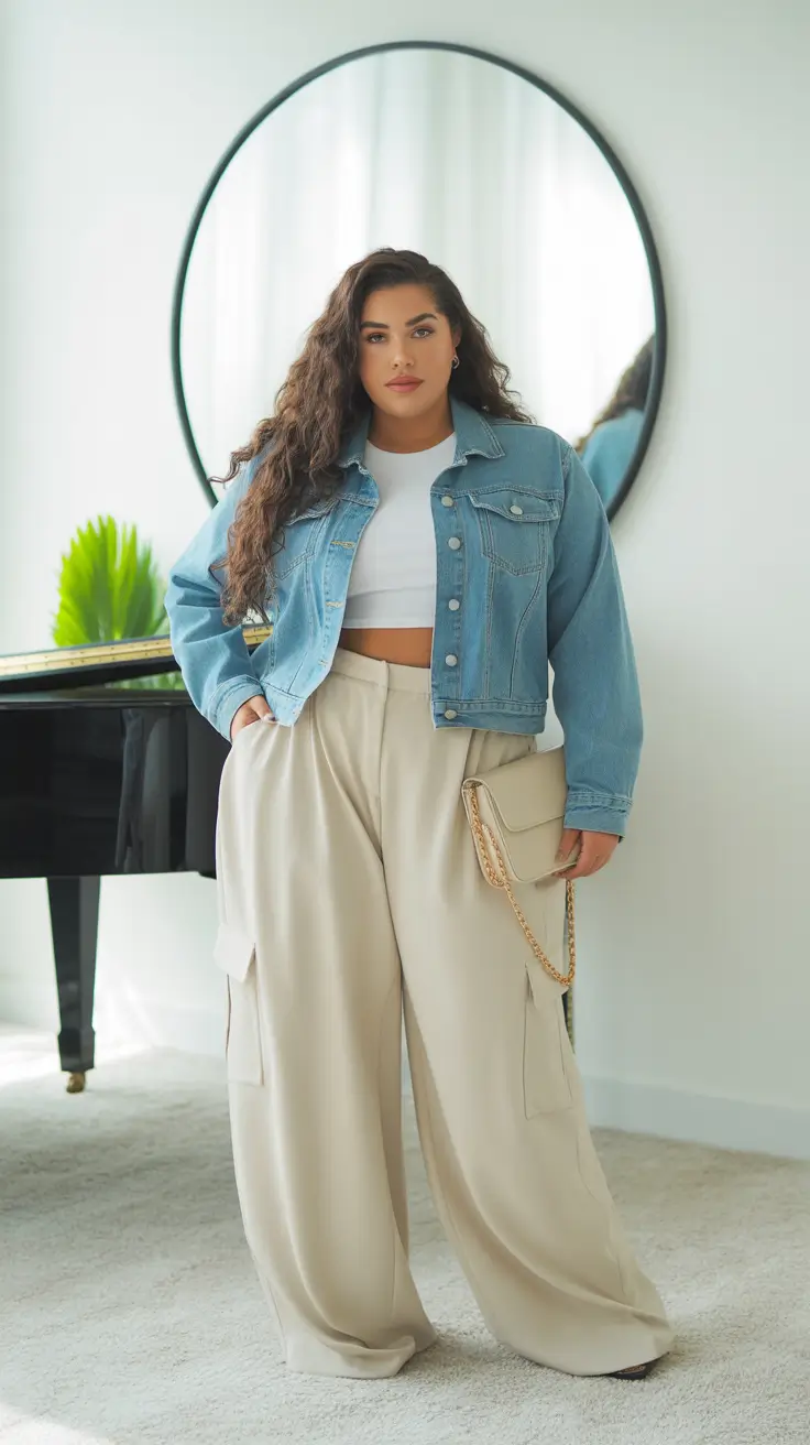 plus size outfits 2026 Modern Denim Cool