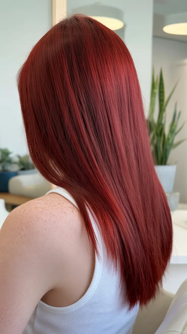 Bold Red Hair Colors 2026 Straight Scarlet Elegance