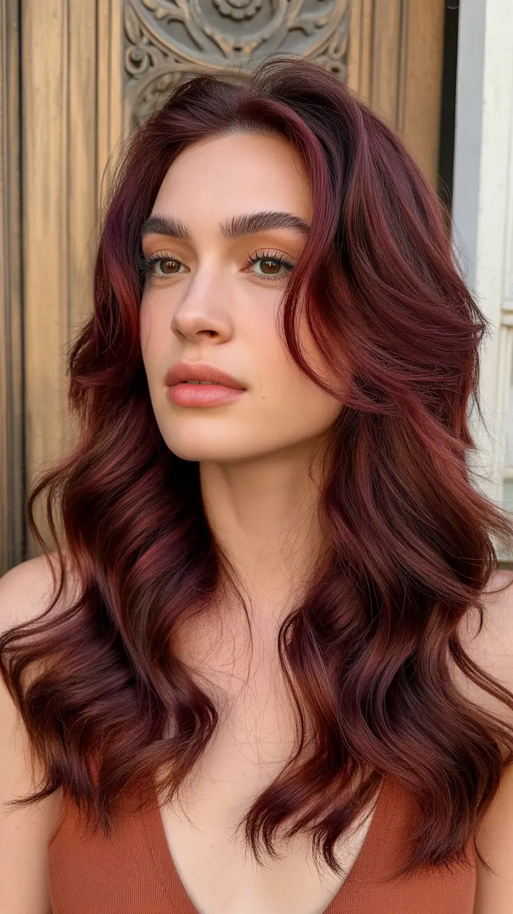Bold Red Hair Colors 2026 Dark Mahogany Elegance