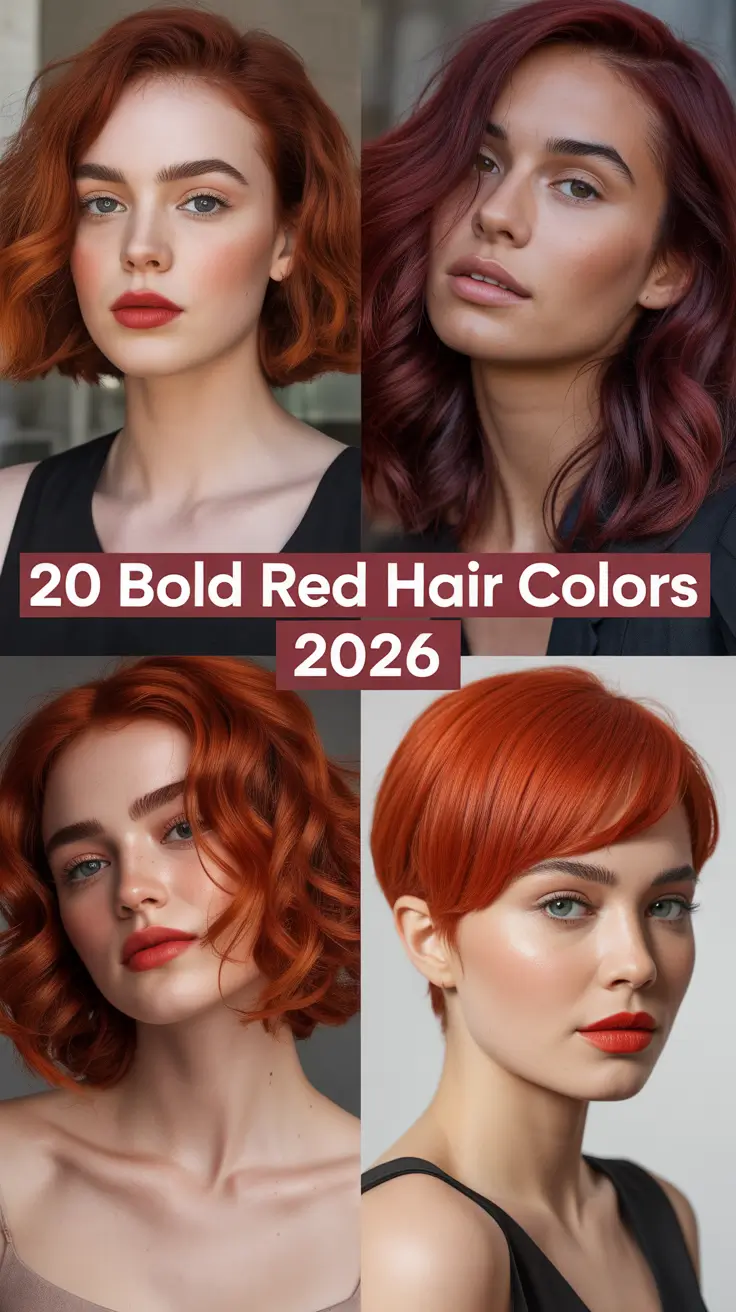 Bold Red Hair Colors 2026: Vibrant, Fiery Shades for Every Skin Tone