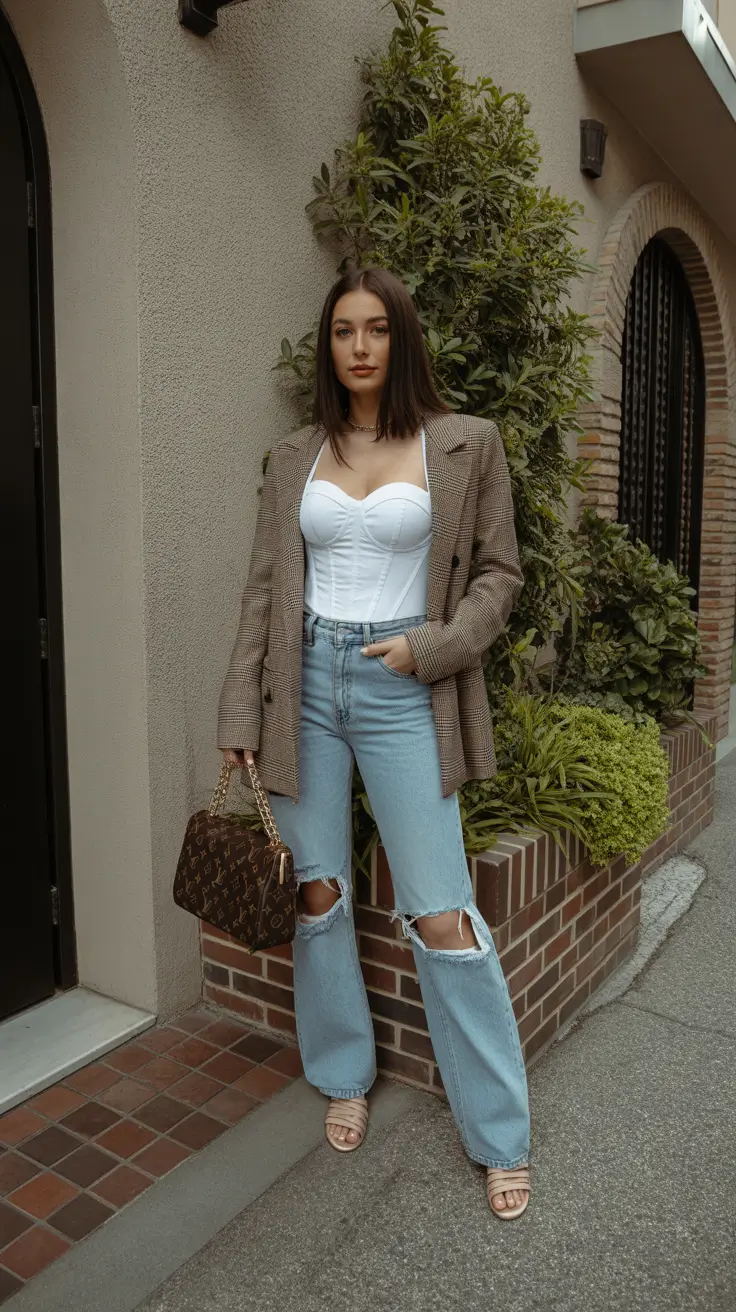 brunch outfits 2026 Structured Cool with a Hint of Edge