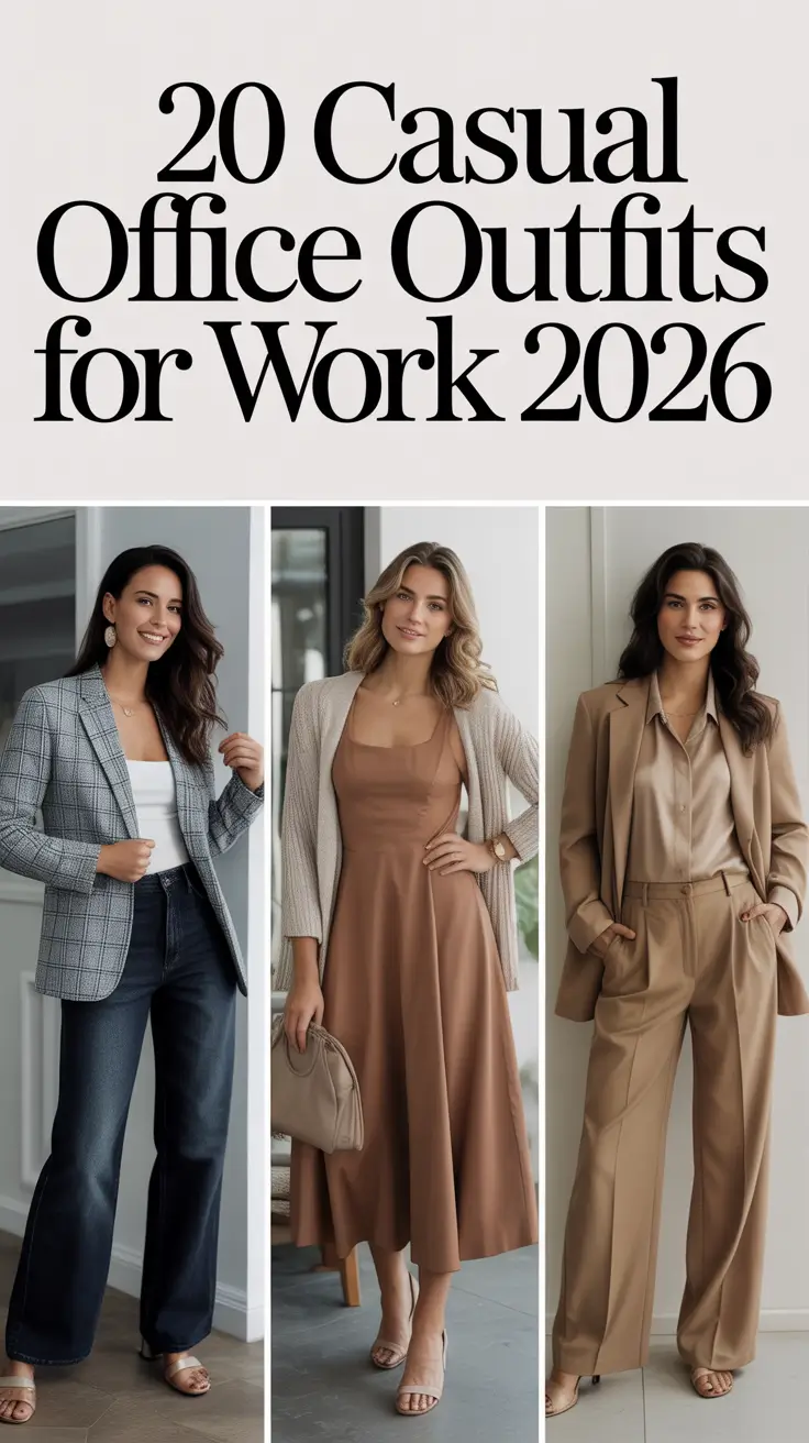 Casual Office Outfits for Work 2026: Chic, Comfy & Elegant Style Ideas for Modern Women