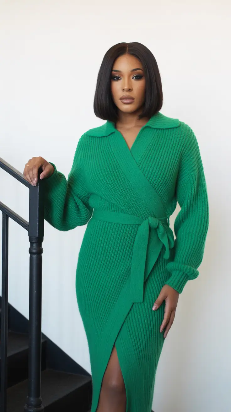 outfits for black women classy Effortless Elegance in Emerald