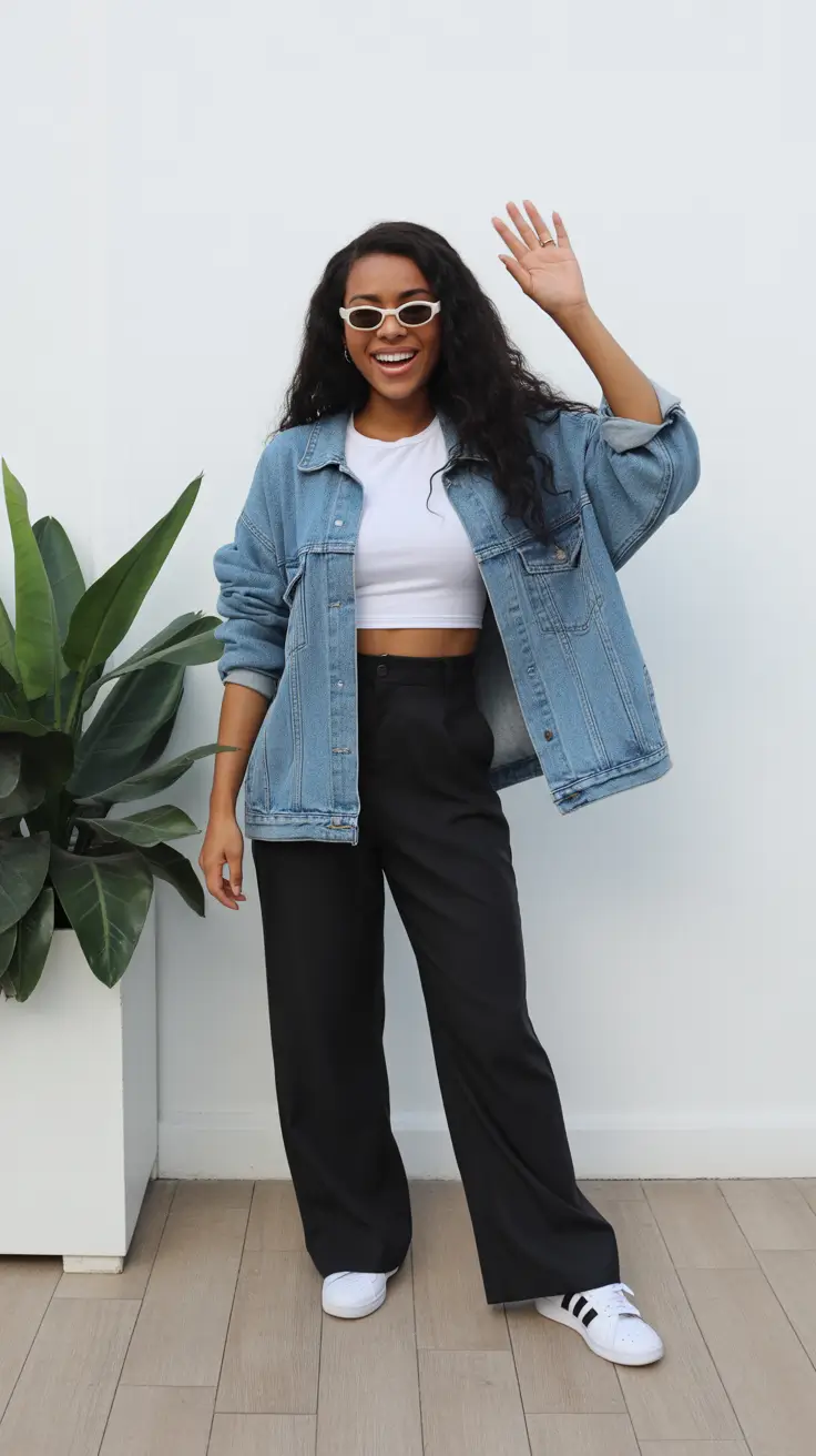 outfits for black women casual Retro Denim Cool