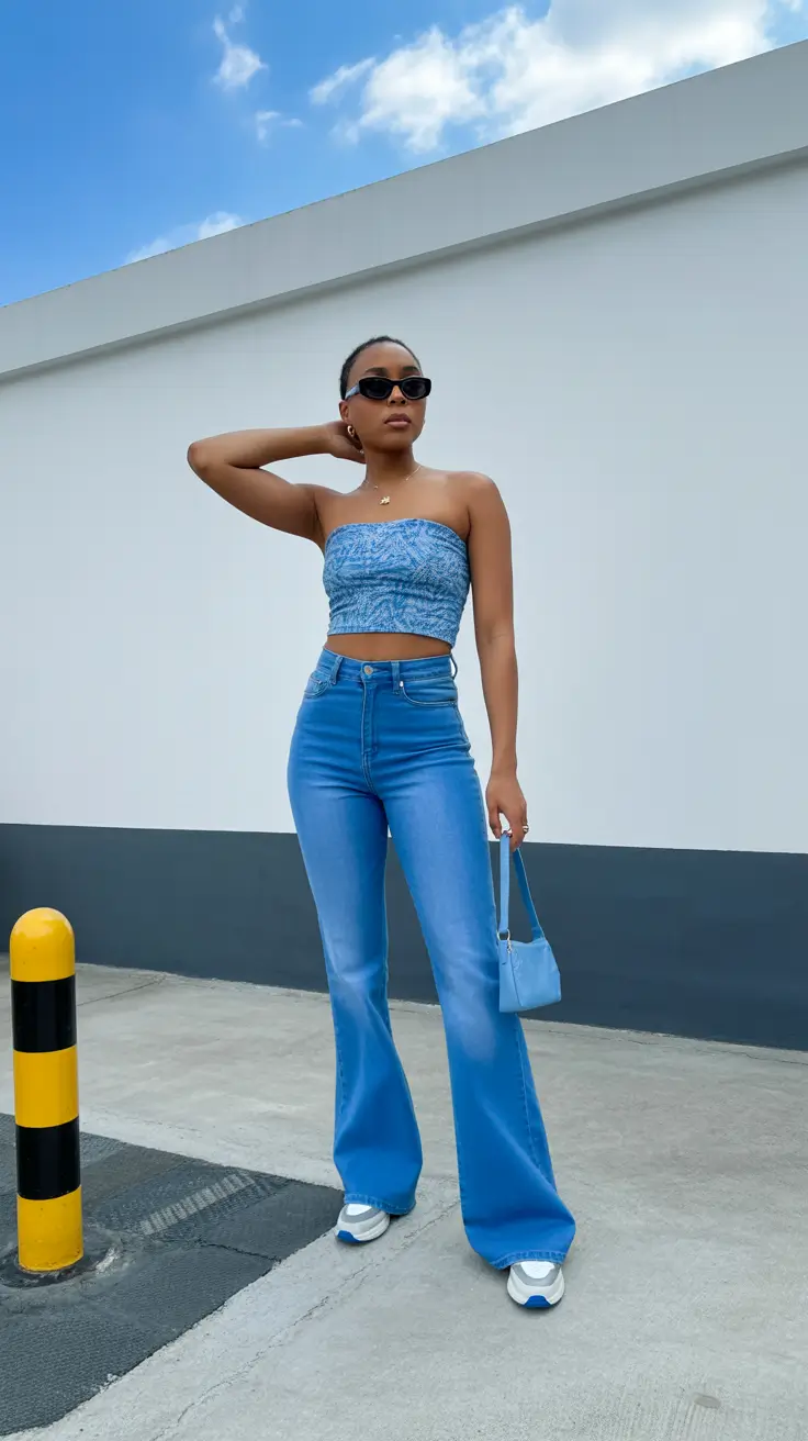 outfits for black women summer Sky Blue Vibes
