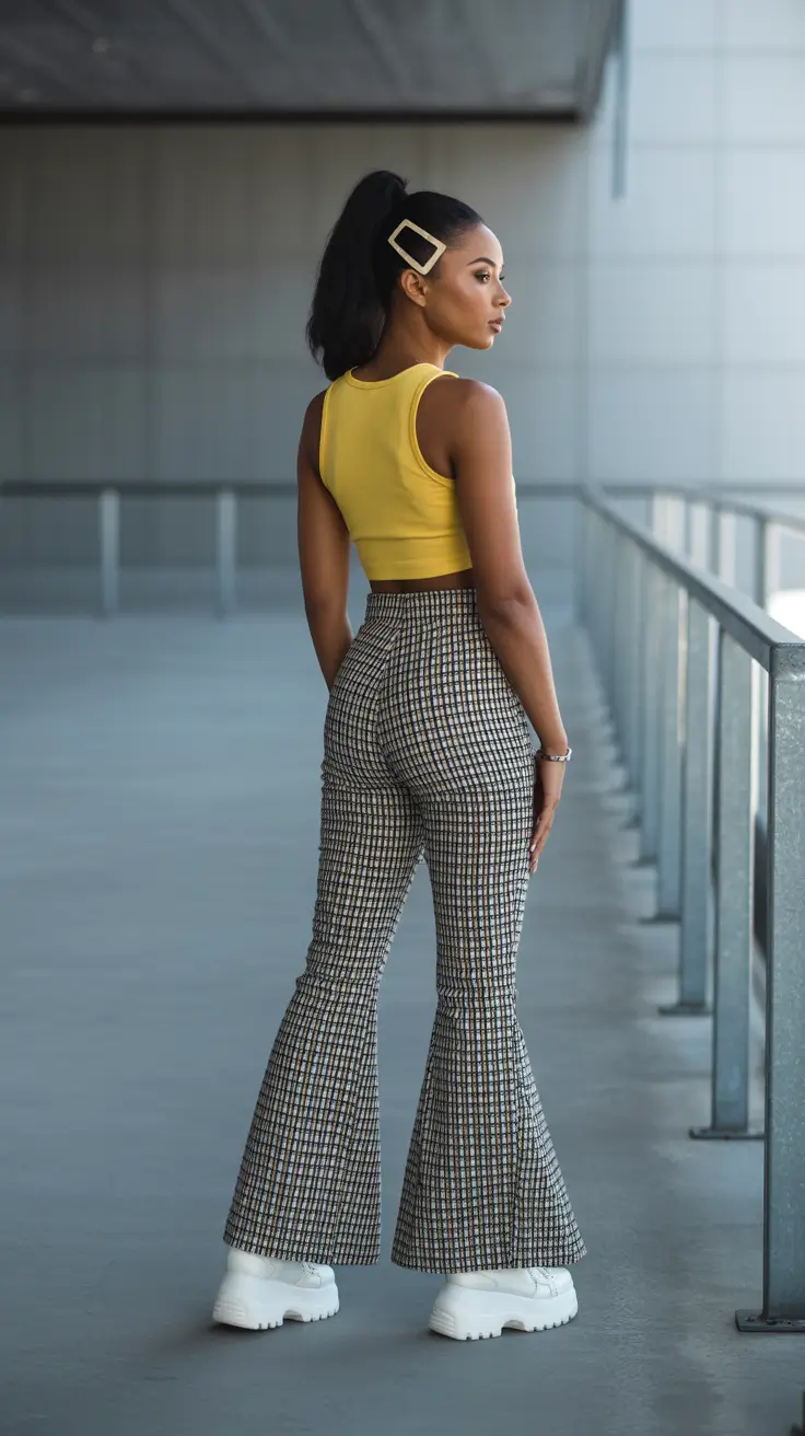 outfits for black women streetwear Retro Yellow Flair