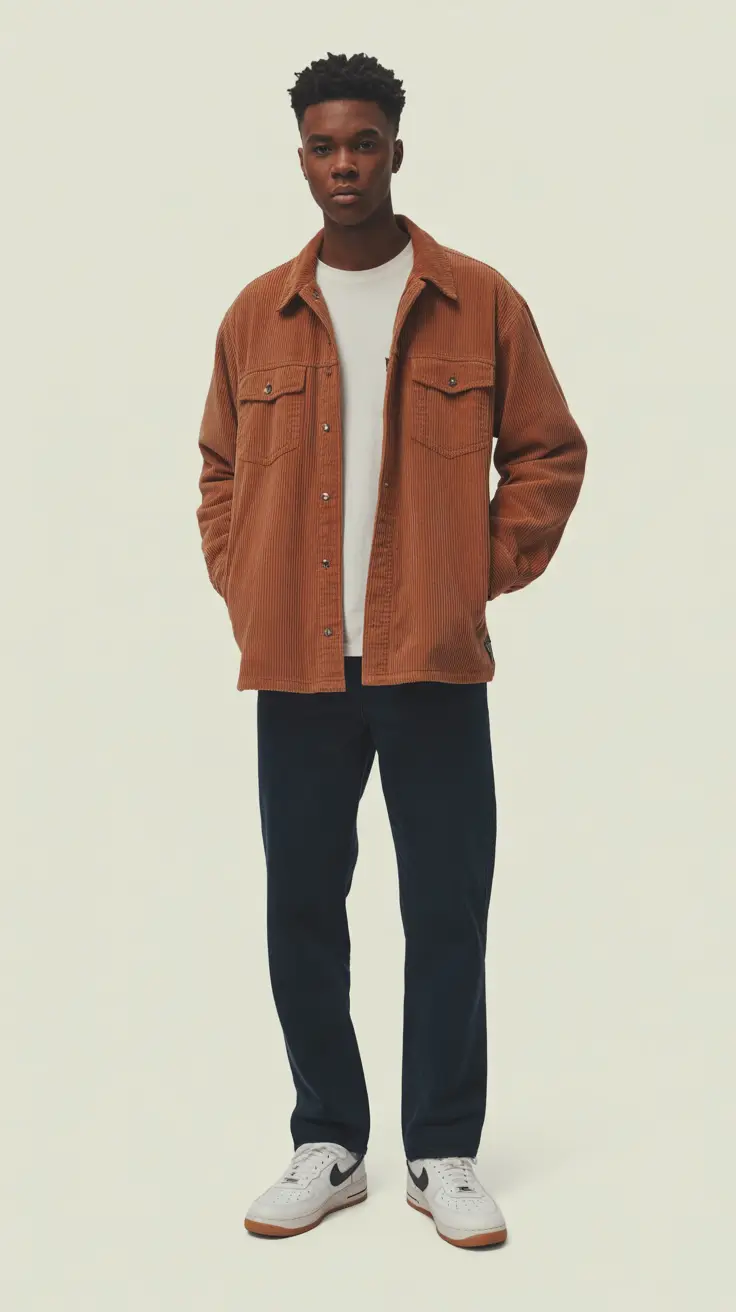 outfits for men 2026 Rust & Confidence