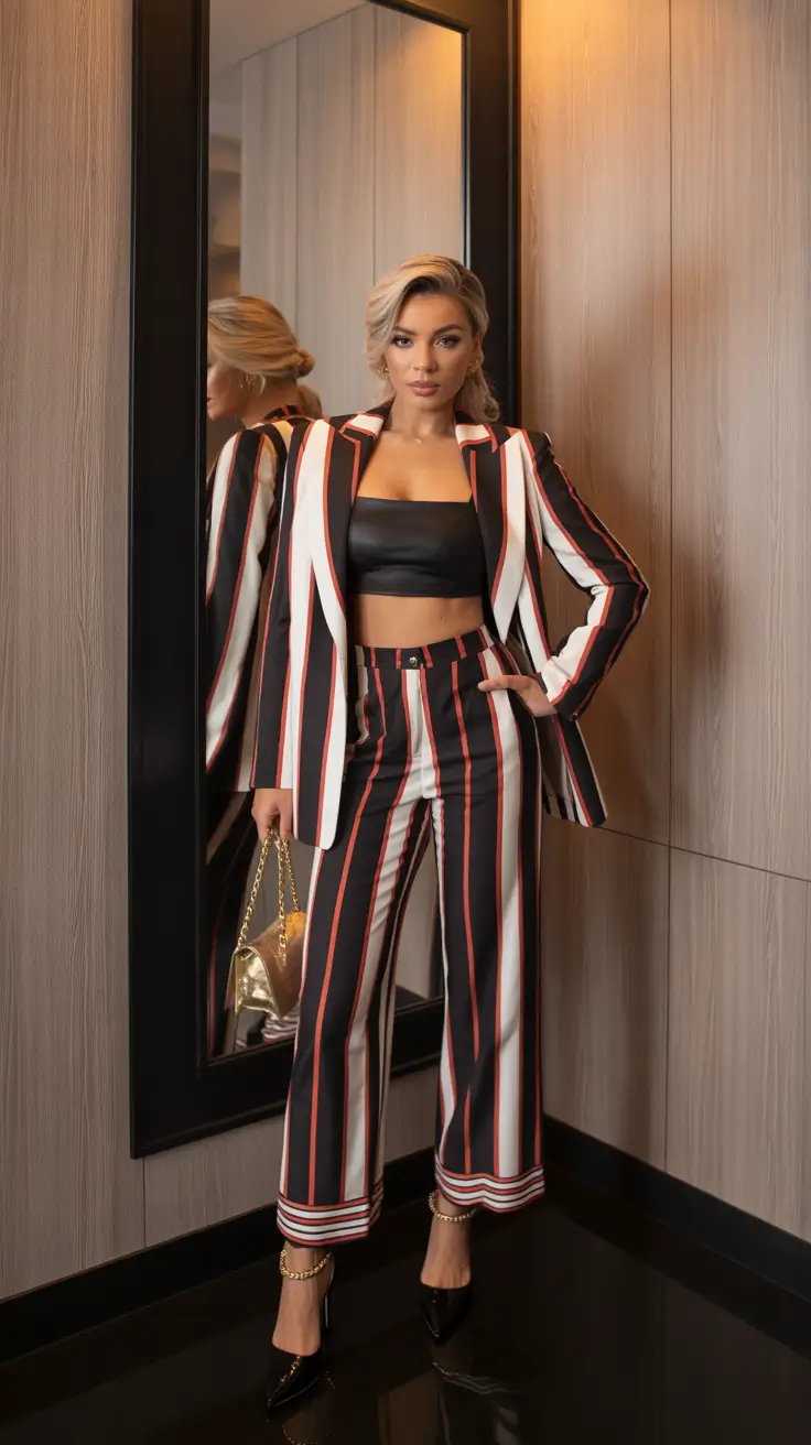 Chic going out outfits 2026 Striped Sophistication