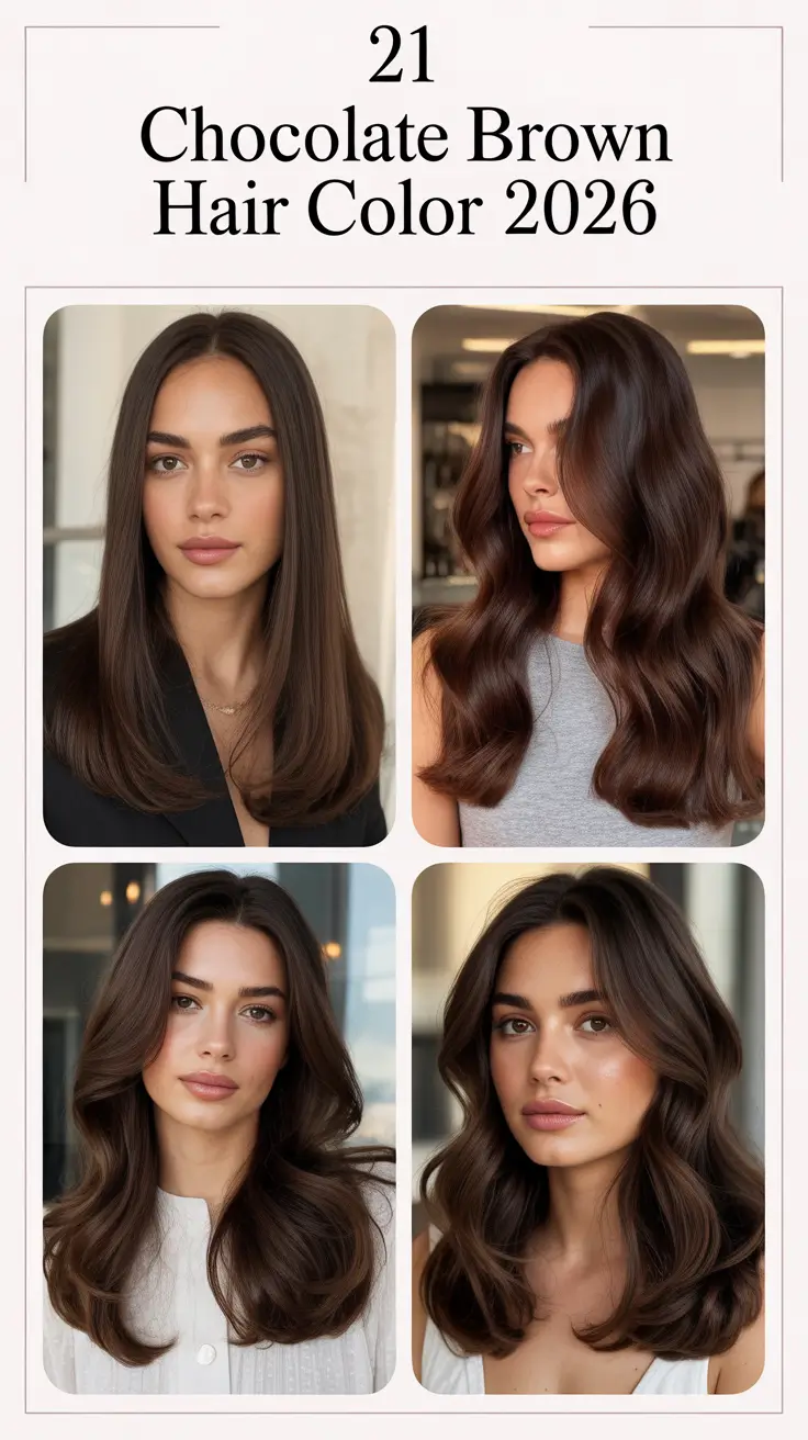 Chocolate Brown Hair Color 2026 – The Soft, Glossy, and Rich Trend You’ll Fall in Love With