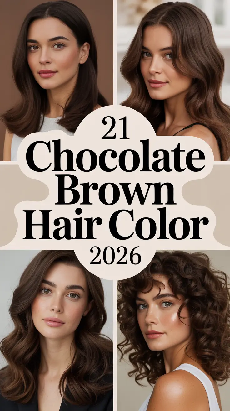 Chocolate Brown Hair Color 2026 – The Soft, Glossy, and Rich Trend You’ll Fall in Love With