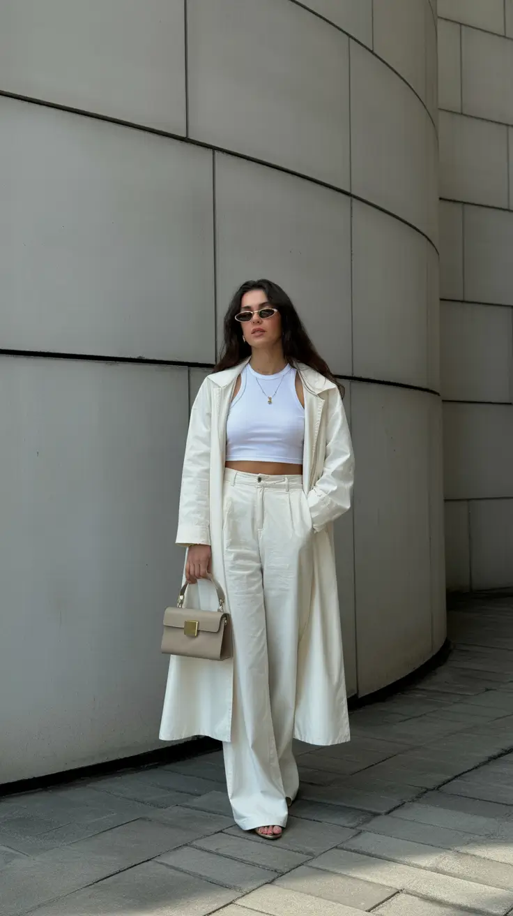 comfy outfits spring Whiteout Minimalism