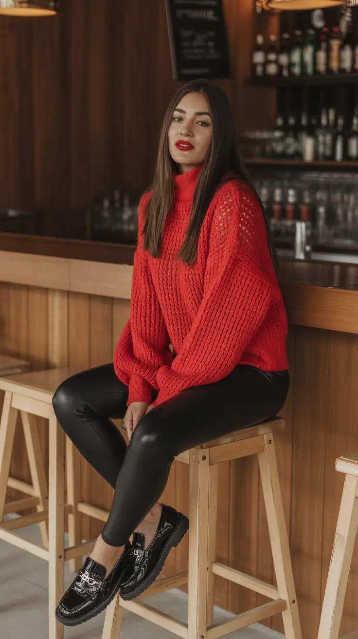 comfy outfits winter Crimson Glow for Cold Days