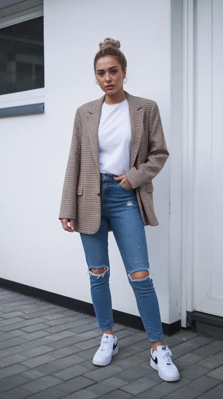 Cute everyday outfits 2026 Blazer Revival & Denim Balance