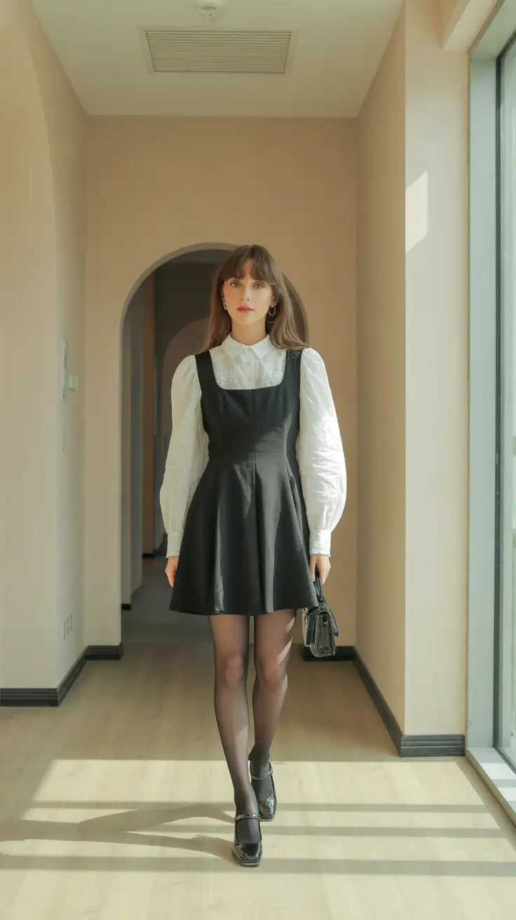 cute outfits for women 2026 Monochrome School Charm