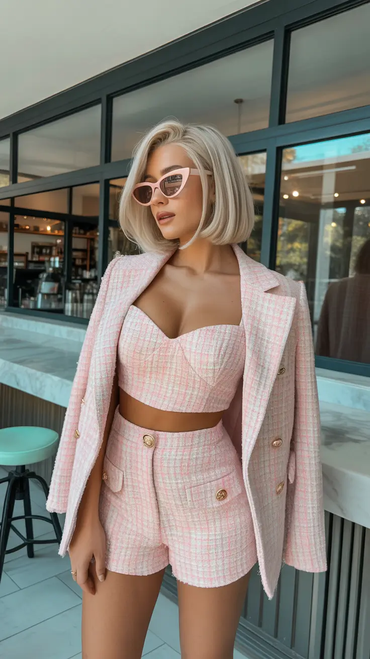 cute outfits for women 2026 Chanel-Inspired Pink Energy
