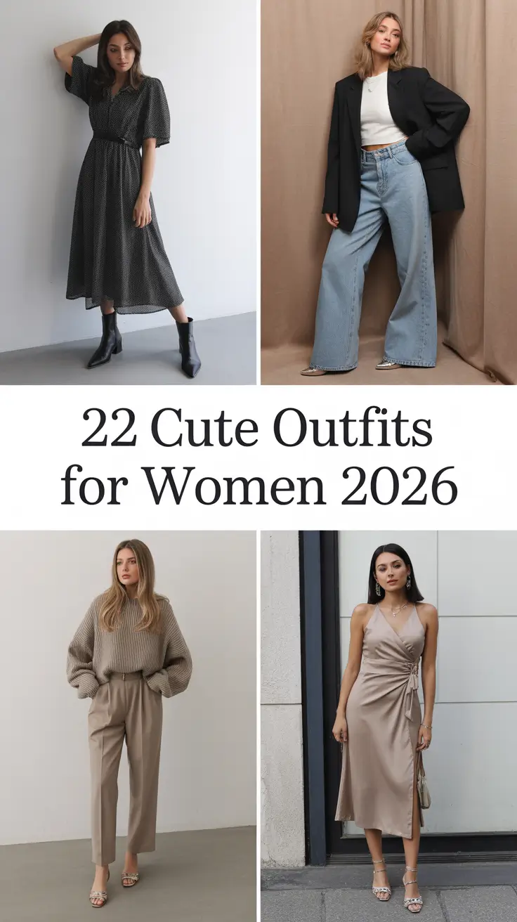 Cute Outfits for Women 2026: Trendy Ideas for School, Work & Everyday Aesthetic Looks
