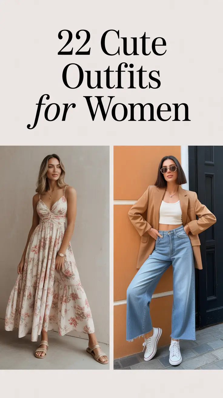 Cute Outfits for Women 2026: Trendy Ideas for School, Work & Everyday Aesthetic Looks