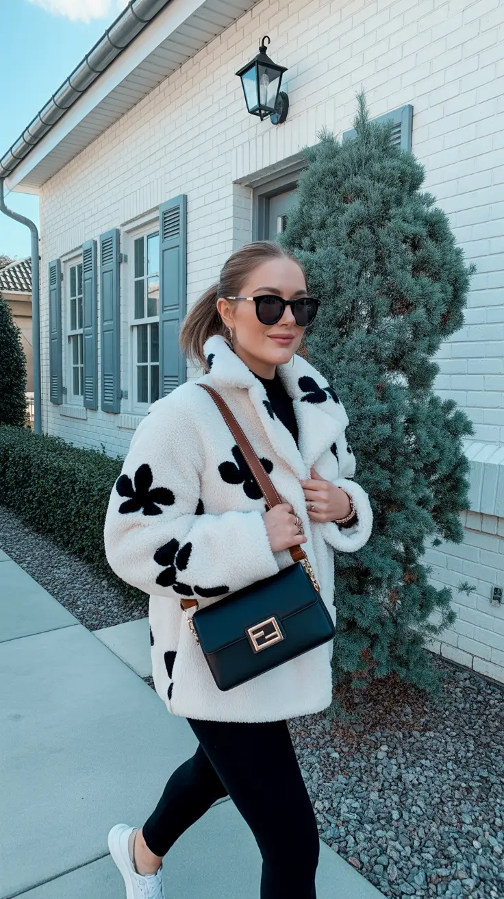 cold weather outfits winter Playful Monochrome Fleece