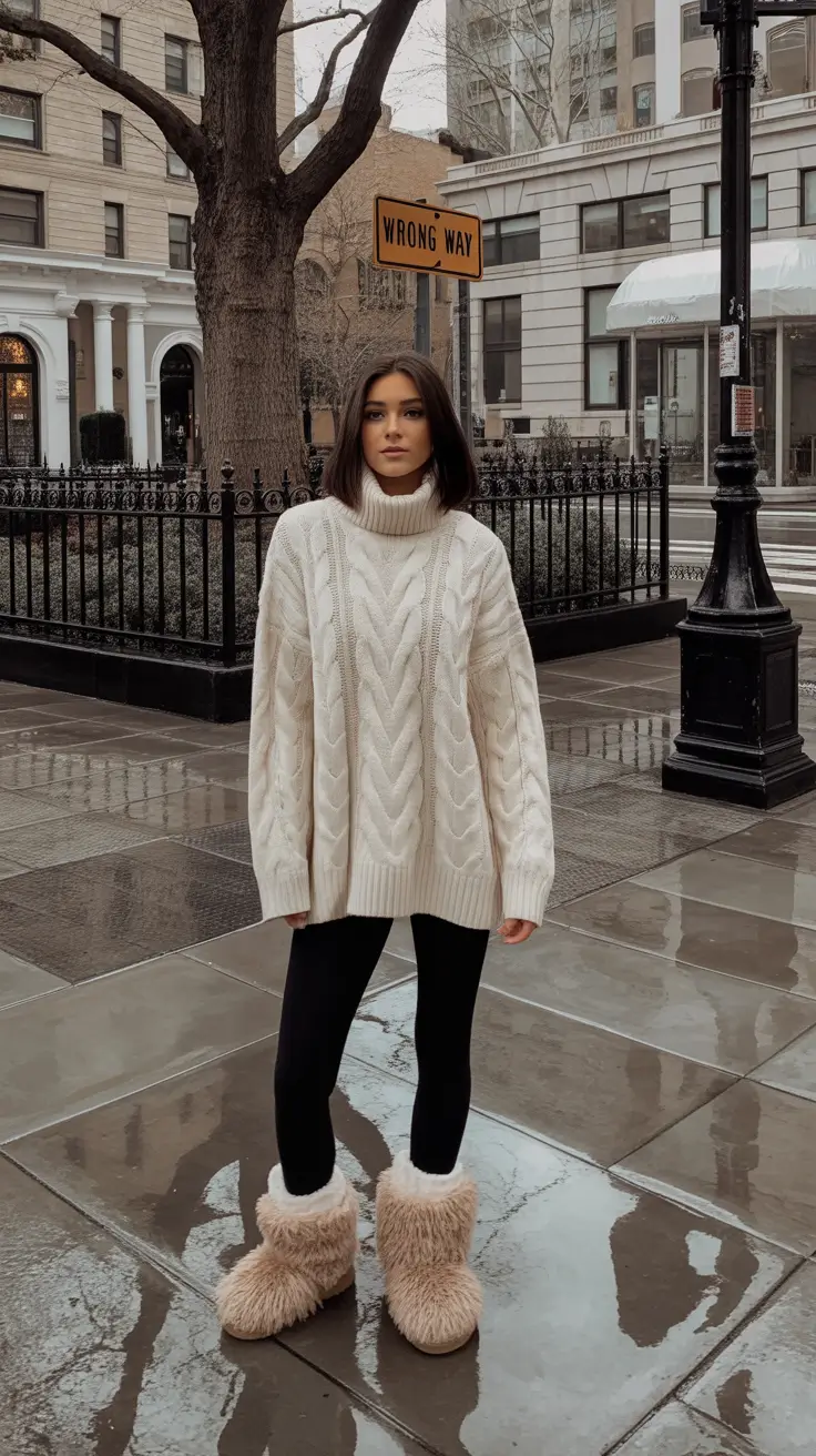 cold weather outfits winter Soft Snow Streets in Cream and Fluff