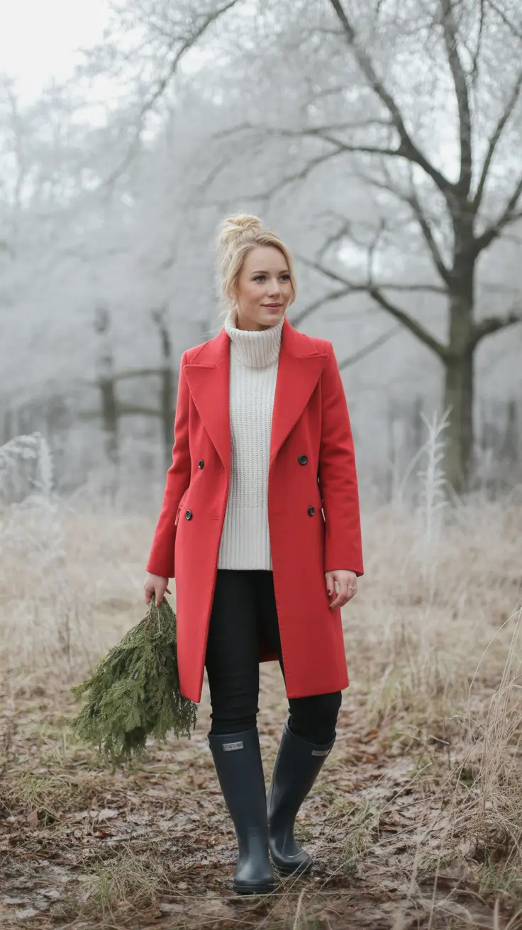 cold weather outfits winter Frosted Scarlet Statement