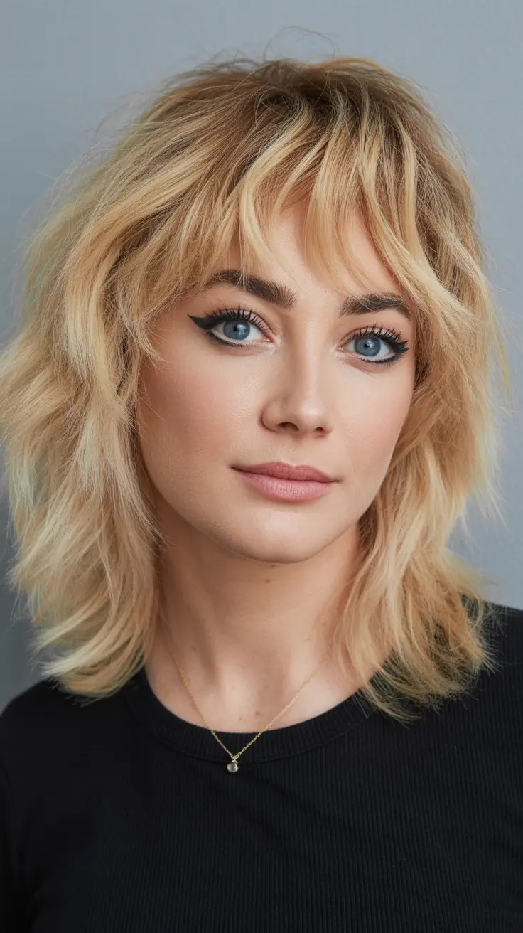 hair color ideas that make you look younger Butter Blonde Shag with Attitude