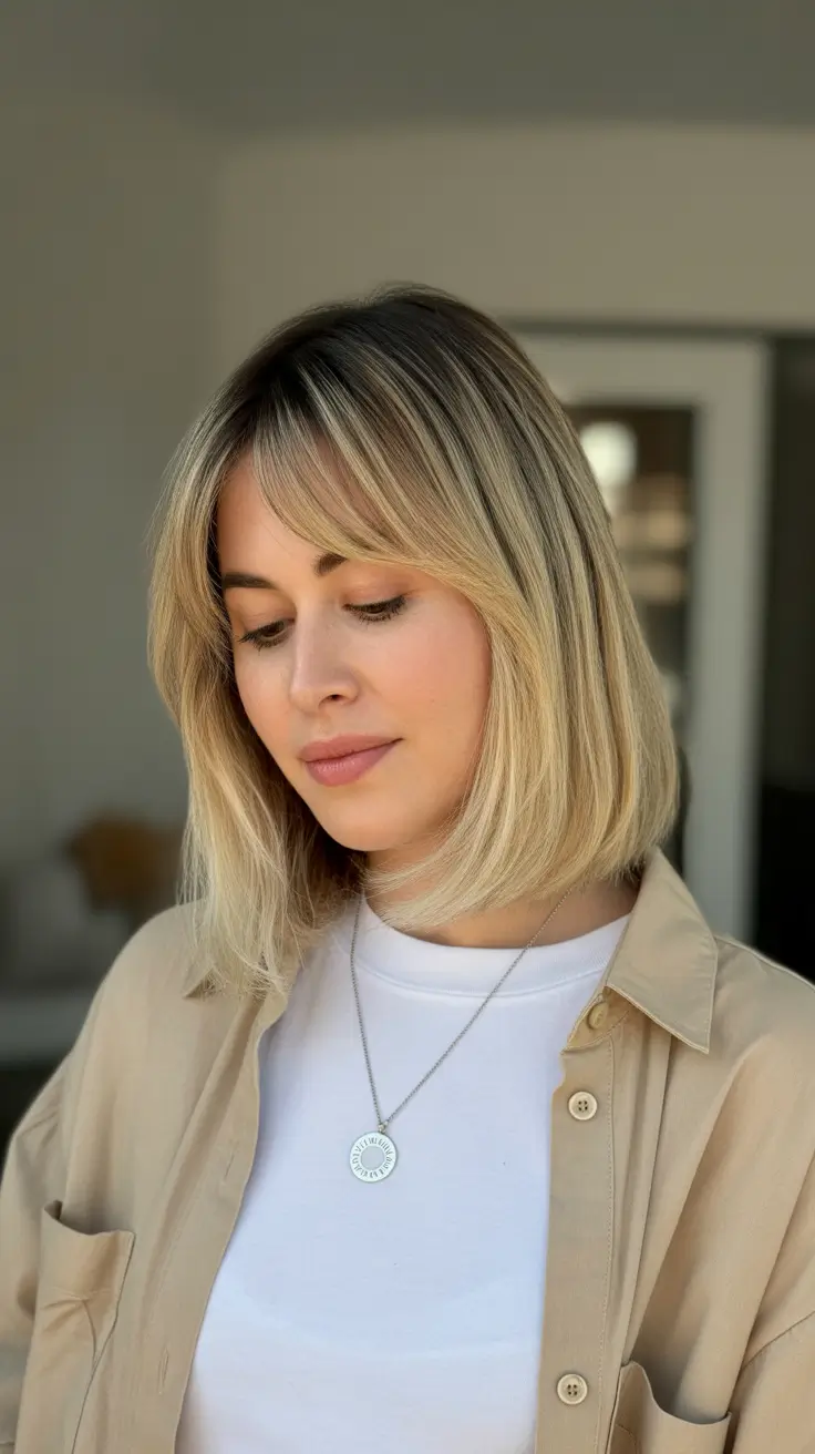 hair color ideas to make you look younger Soft Beige Blonde Bob