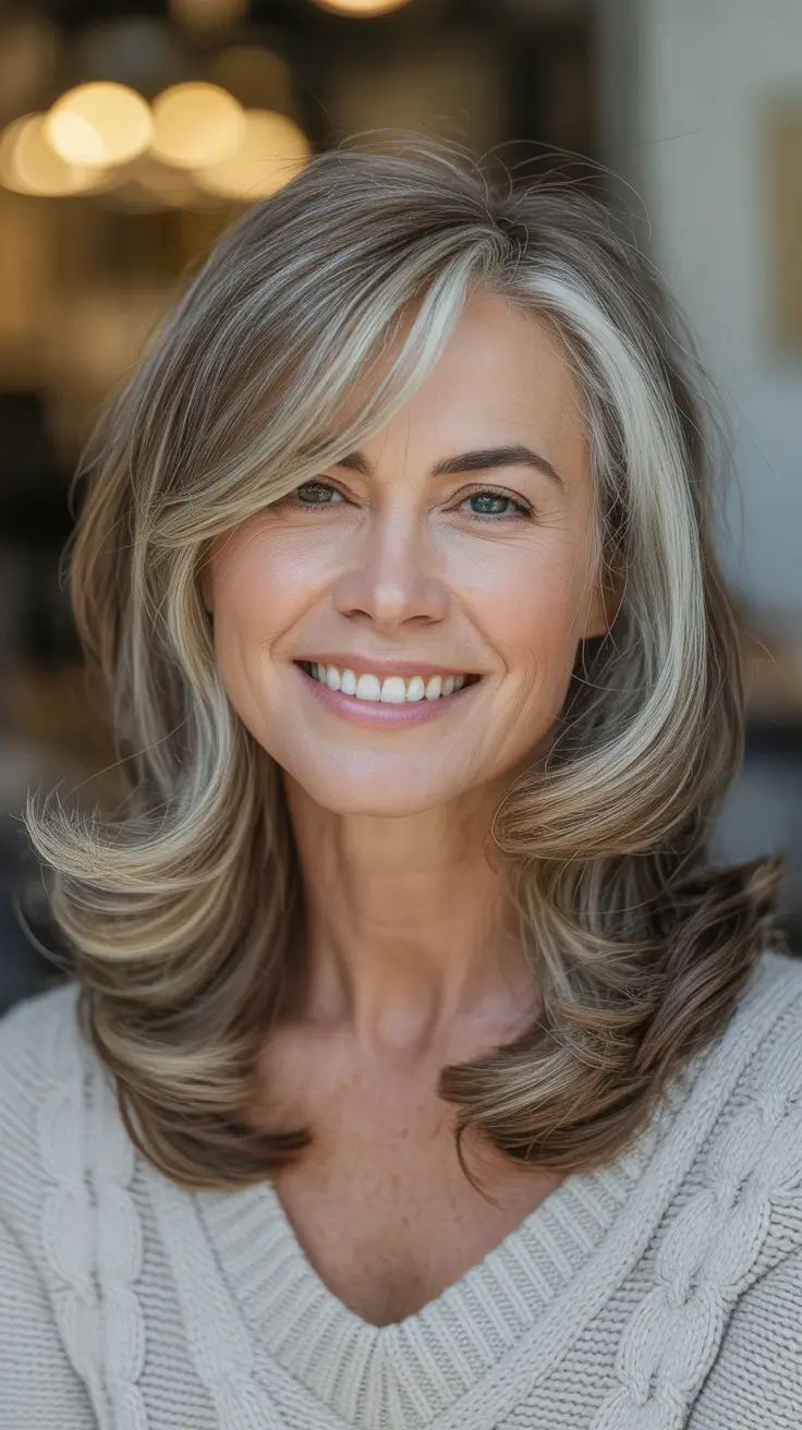 hair color ideas for brunettes to look younger Soft Ash Balayage for Natural Glow