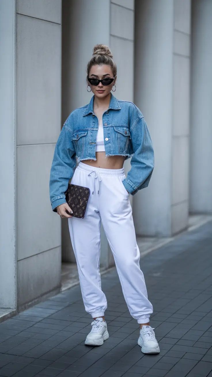 jeans outfits for women 2026 Sporty Denim Mix with White Energy