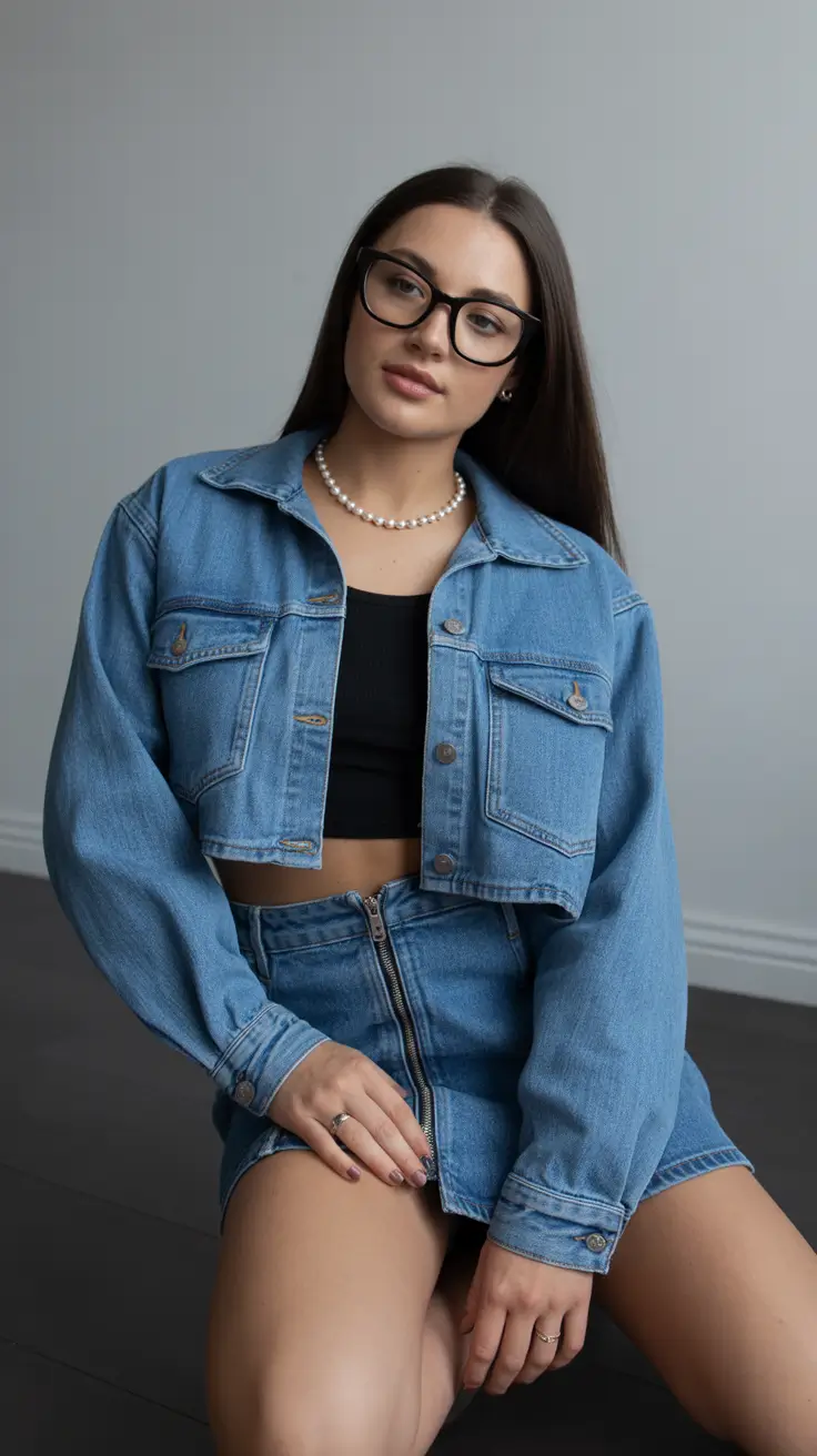 jeans outfits for women 2026 Denim Duo with a Modern Twist