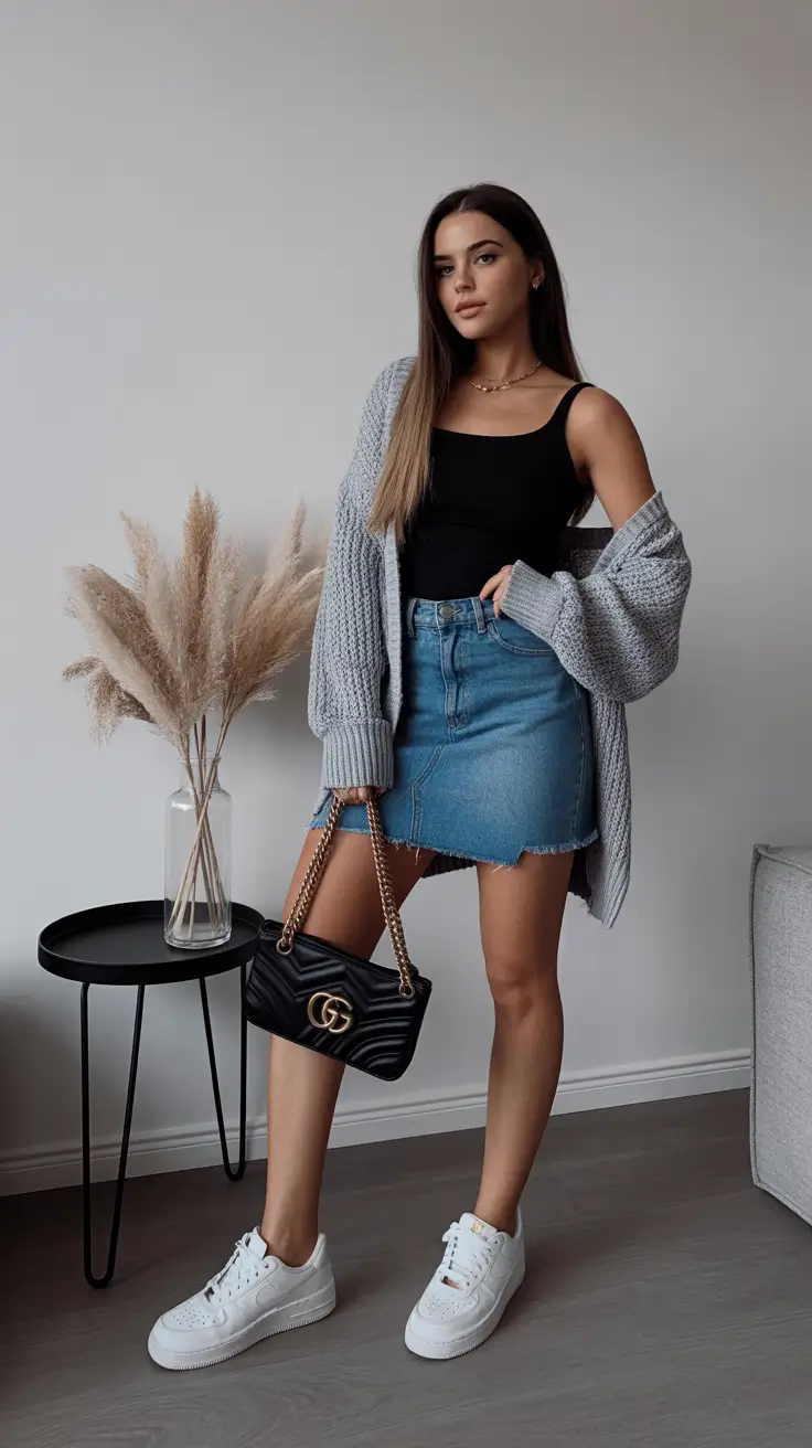 jeans outfits for women 2026 Soft Denim and Cozy Layers