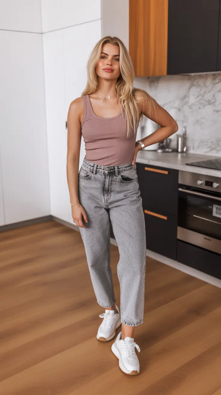 jeans outfits for women 2026 Soft Neutrals and Everyday Comfort