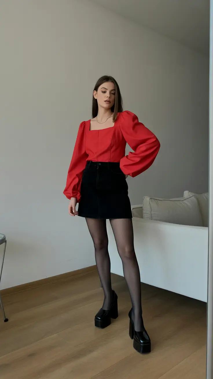 trendy outfits 2026 Bold Red Confidence